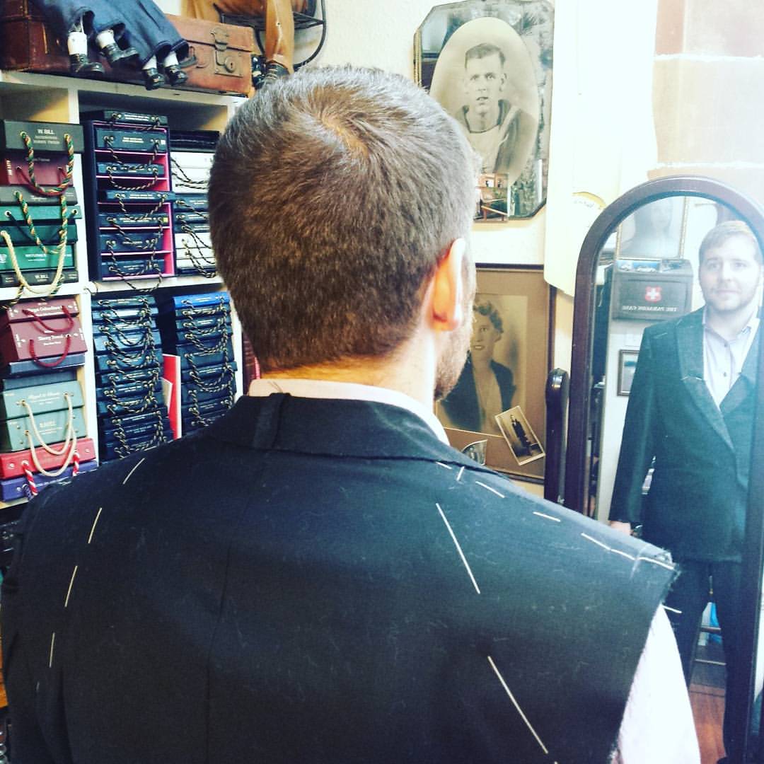 bespoke suit fitting stage picture