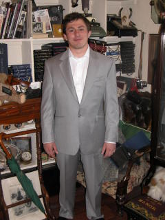 Bespoke Groom Light Grey Wedding Suit