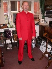 Red Bespoke Wedding Suit and Shirt